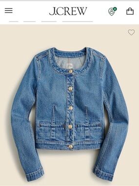 J. Crew Louisa Lady Blue Denim Jacket NWT